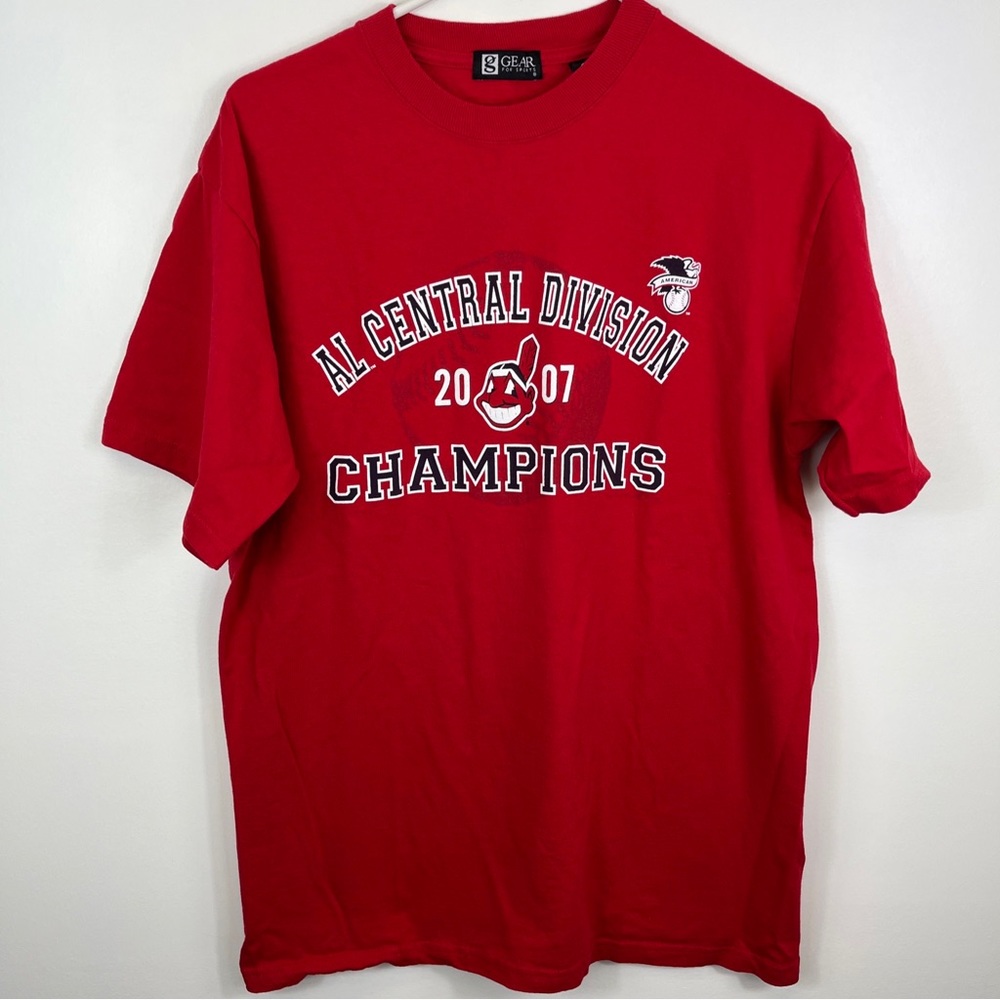 Cleveland Indians Tshirt 2007 Chief Wahoo Sz Lrg Tribe Time Red Gear For Sports